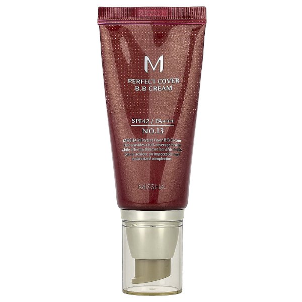 BB Cream M Perfect Cover FPS 42 Nº 13 Bege Brilhante 50 ml - Missha