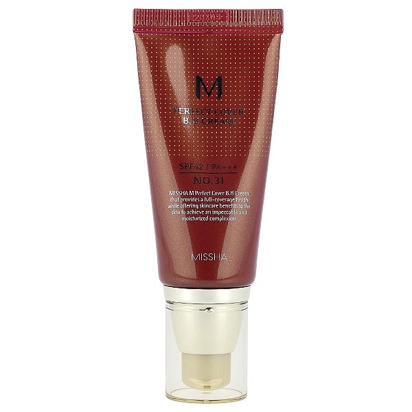 BB Cream M Perfect Cover FPS 42 Nº 31 Bege Dourado 50 ml - Missha