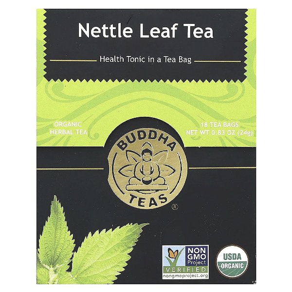Chá Orgânico Folha de Urtiga Sem Cafeína 18 Sachês 24 g - Buddha Teas