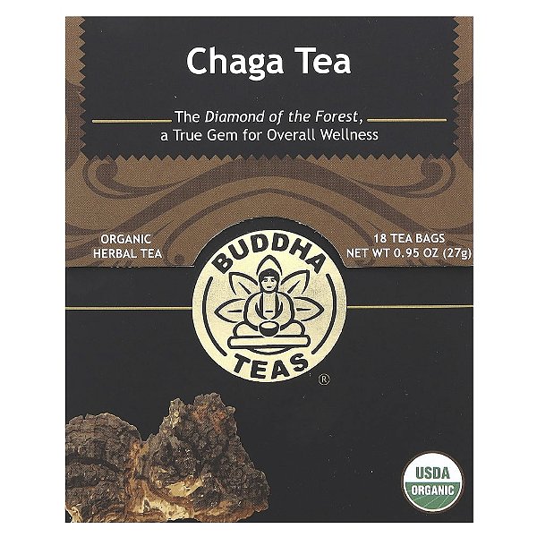Chá Orgânico Chaga Sem Cafeína 18 Sachês 27 g - Buddha Teas