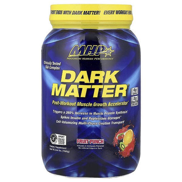 DARK MATTER Acelerador de Crescimento Muscular Pós-Treino Ponche de Frutas 1560 g - MHP