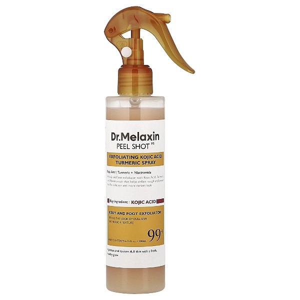 Peel Shot Spray de Cúrcuma esfoliante com Ácido Kójico 200 ml - Dr.Melaxin