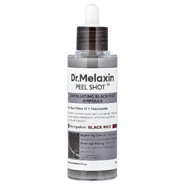 Peel Shot Ampola Esfoliante de Arroz Negro 80 ml - Dr.Melaxin