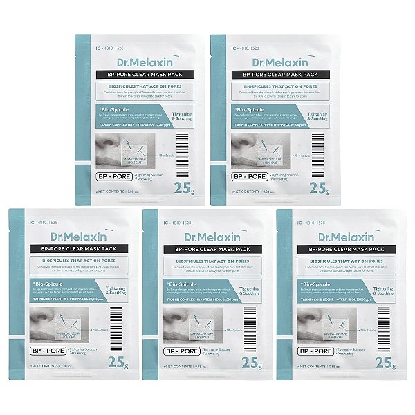 Máscara de Limpeza de Poros Bio-Spicule 5 Folhas (25 g) - Dr.Melaxin