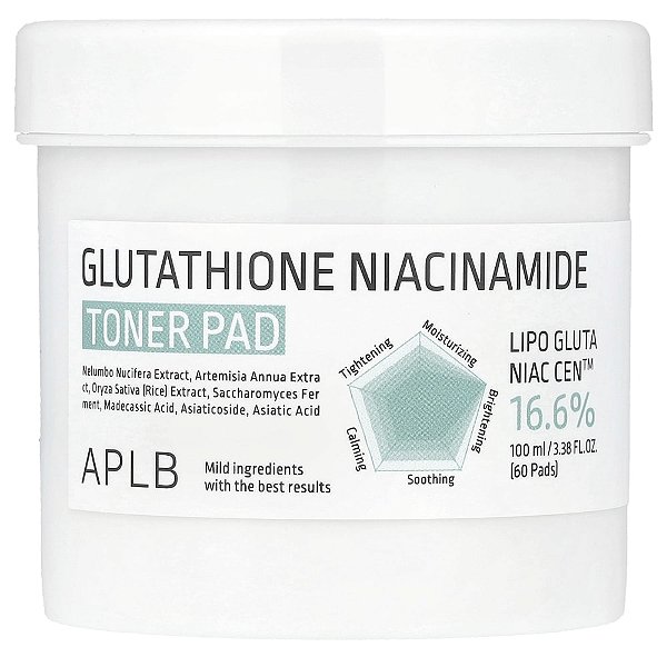 Discos Tonificantes de Glutationa e Niacinamida 60 Unidades 100 ml - APLB