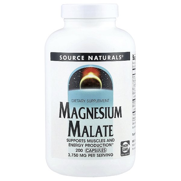 Malato de Magnésio 200 Cápsulas - Source Naturals
