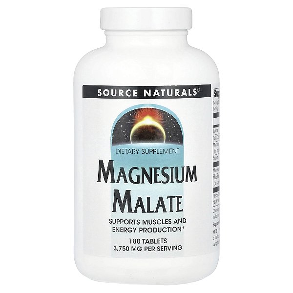 Malato de Magnésio 180 Comprimidos - Source Naturals