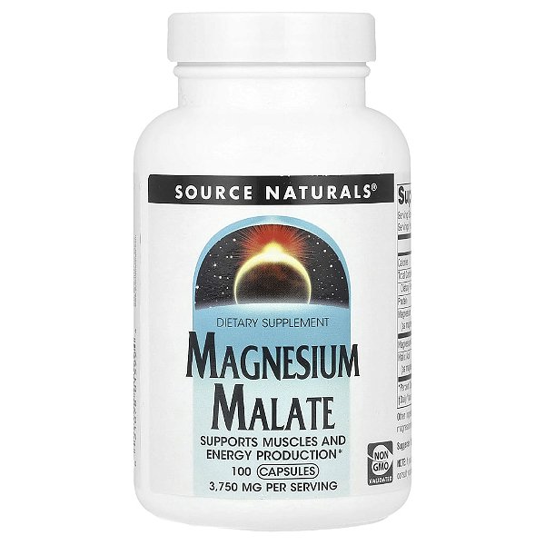 Malato de Magnésio 100 Cápsulas - Source Naturals