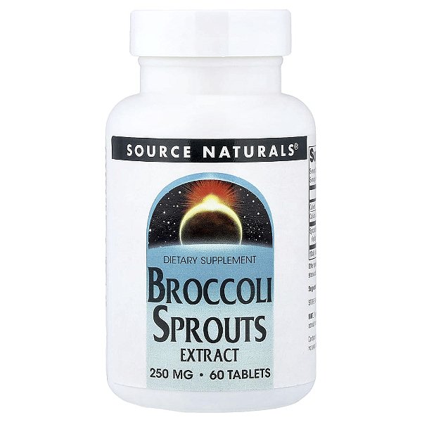 Extrato de Brotos de Brócolis 250 mg 60 Comprimidos - Source Naturals
