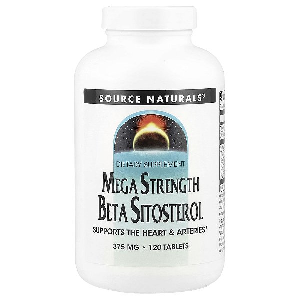 Mega Potência Beta-Sitosterol 375 mg 120 Comprimidos - Source Naturals
