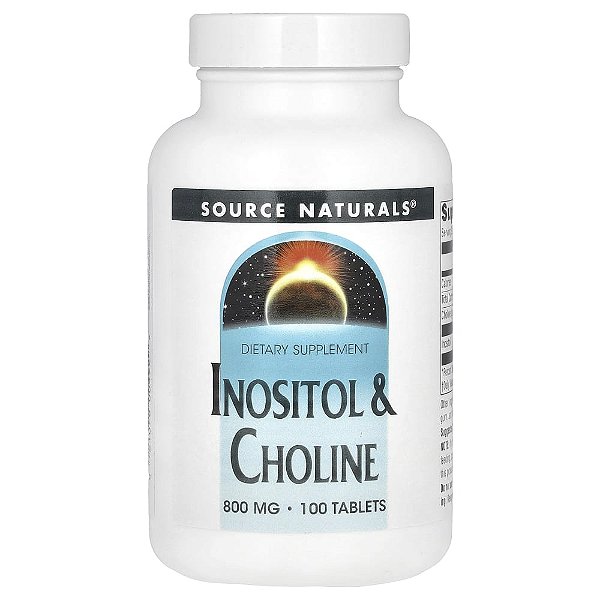 Inositol e Colina 800 mg 100 Comprimidos - Source Naturals