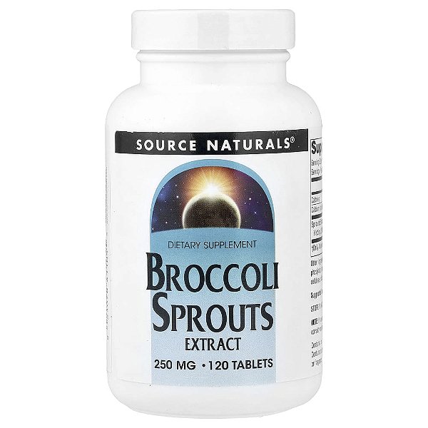 Extrato de Brotos de Brócolis 250 mg 120 Comprimidos - Source Naturals