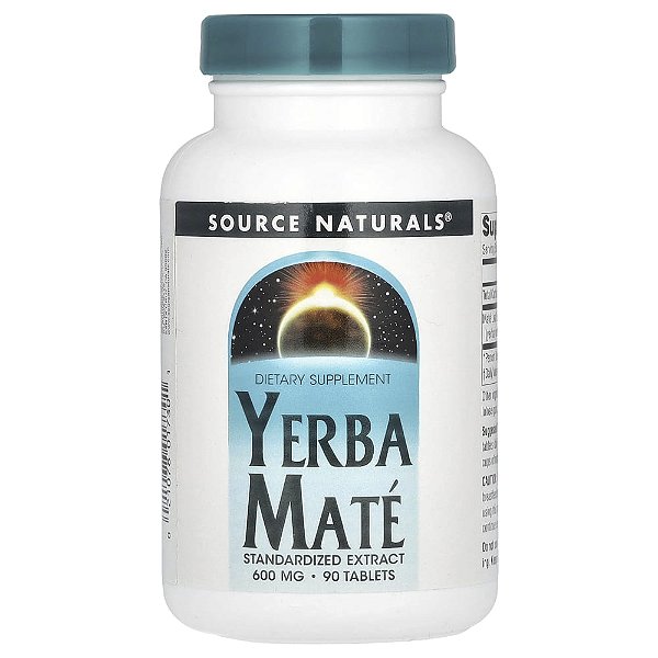 Erva-Mate 600 mg 90 Tabletes - Source Naturals