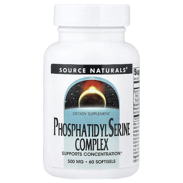 Complexo de Fosfatidil serina 500 mg 60 Softgels - Source Naturals