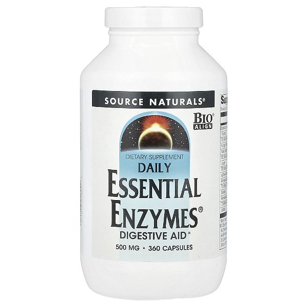 Daily Essential Enzymes 500 mg 360 Cápsulas - Source Naturals