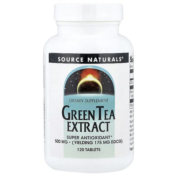 Extrato de Chá Verde 500 mg 120 Comprimidos - Source Naturals