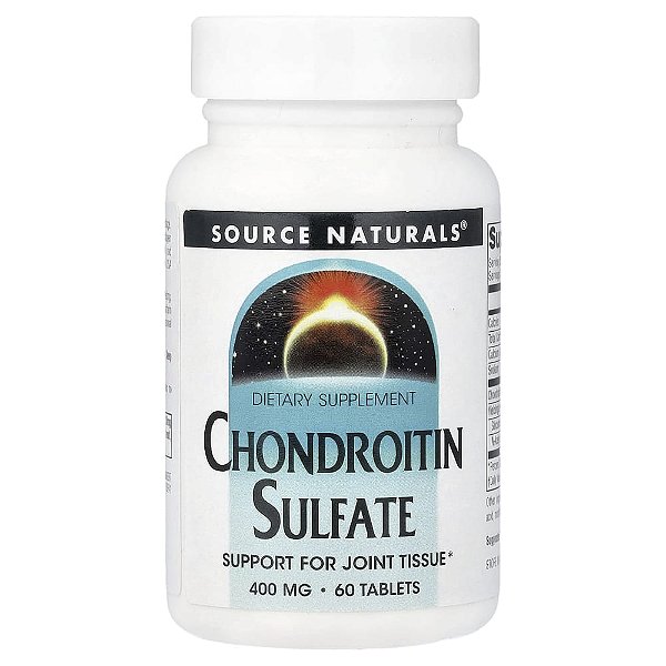 Ácido condroitinossulfúrico 400 mg 60 Tabletes - Source Naturals