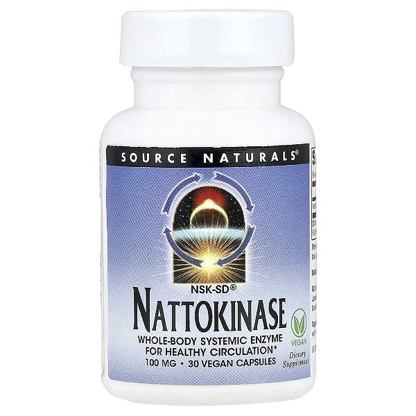 Nattoquinase NSK-SF 100 mg 30 Cápsulas Veganas - Source Naturals