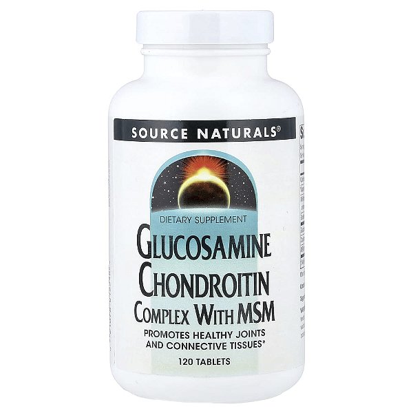 Complexo de Glicosamina e Condroitina com MSM 120 Comprimidos - Source Naturals
