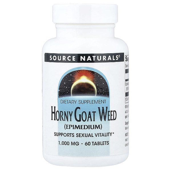 Horny Goat Weed Epimedium 1.000 mg 60 Comprimidos - Source Naturals