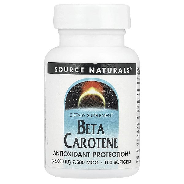 Betacaroteno 7.500 mcg 100 Softgels - Source Naturals