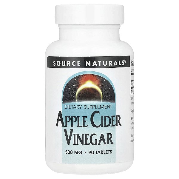 Vinagre de Maçã 500 mg 90 Comprimidos - Source Naturals