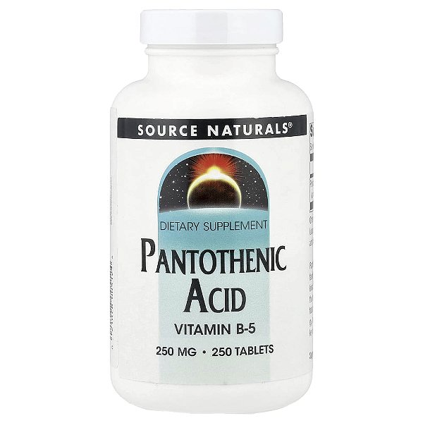 Ácido Pantotênico 250 mg 250 Comprimidos - Source Naturals
