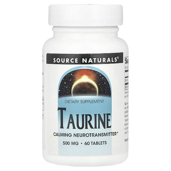 Taurina 500 mg 60 Comprimidos - Source Naturals