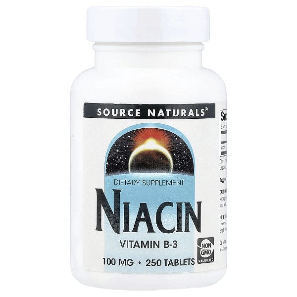 Niacina 100 mg 250 Comprimidos - Source Naturals