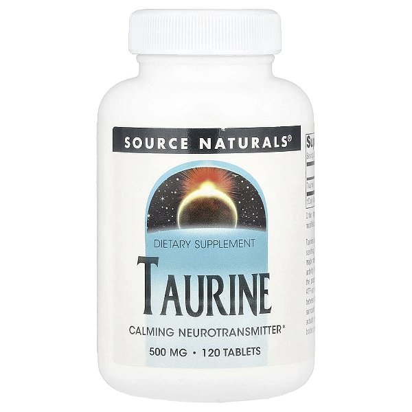Taurina 500 mg 120 Comprimidos - Source Naturals