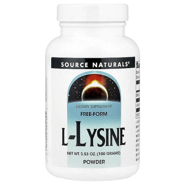 L-Lisina 100 g em Pó - Source Naturals