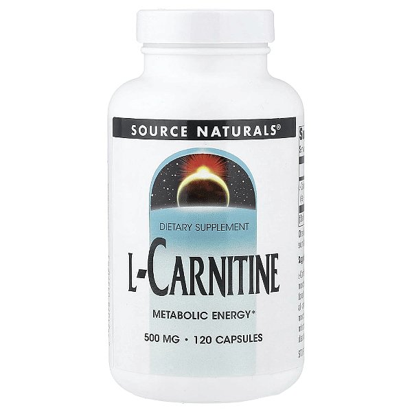 L-Carnitina 500 mg 120 Cápsulas - Source Naturals