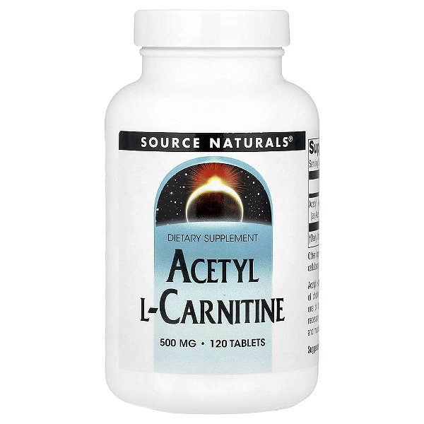 Acetil L-Carnitina 500 mg 120 Comprimidos - Source Naturals