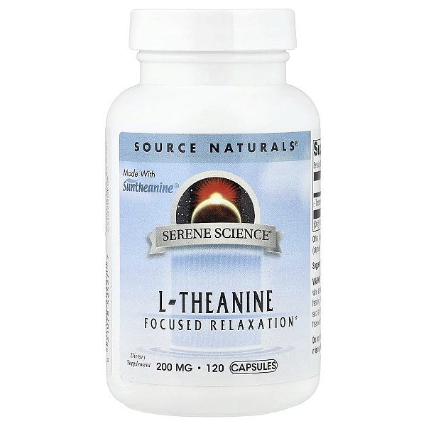 L-Teanina 200 mg 120 Cápsulas - Source Naturals