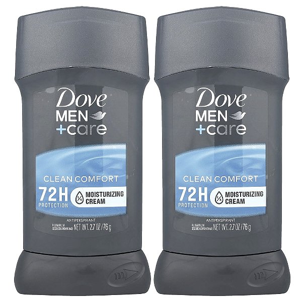 Desodorante Antitranspirante Men+Care Clean Comfort 2 Unidades de 76 g - Dove