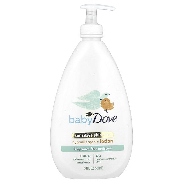 Loção Corporal Baby Dove Pele Sensível Sem Perfume 591 ml - Dove