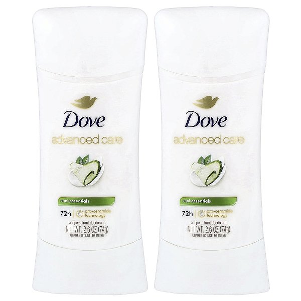 Desodorante Antitranspirante Advanced Care Cool Essentials 2 Unidades de 74 g - Dove