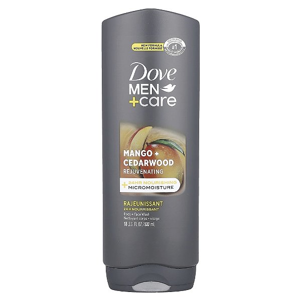 Sabonete Líquido Corpo e Rosto Men+Care Manga e Cedro 532 ml - Dove