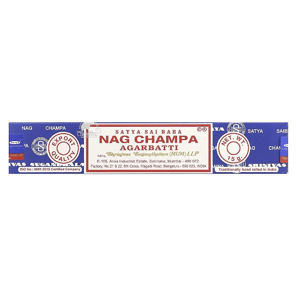 Incenso Nag Champa Agarbatti 15 g - Sai Baba