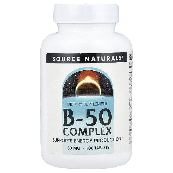 Complexo B-50 100 Comprimidos - Source Naturals