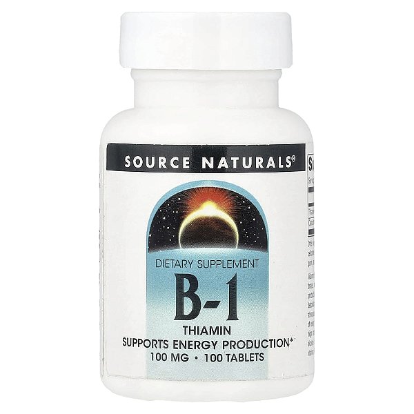 Vitamina B1 Tiamina 100 mg 100 Comprimidos - Source Naturals