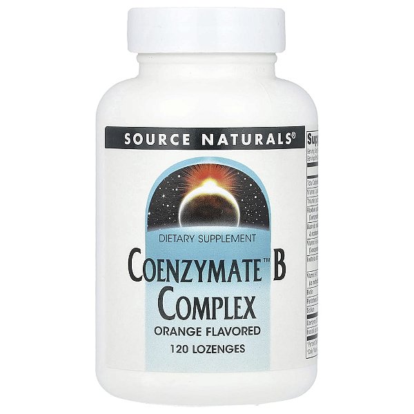 Complexo B Coenzimado Sabor Laranja 120 Pastilhas Sublinguais - Source Naturals