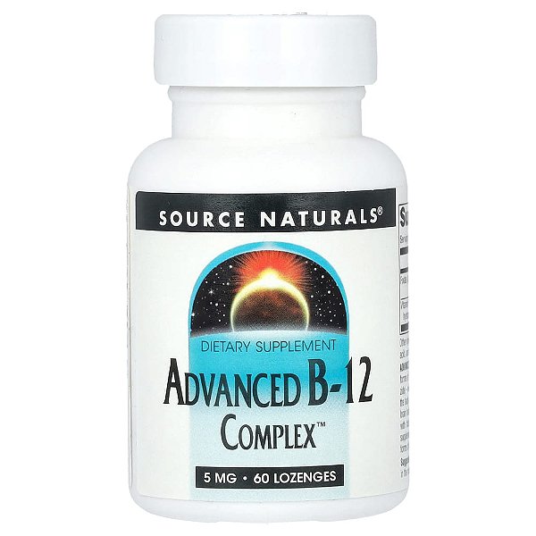 Complexo B12 Avançado Coenzimado 5.000 mcg 60 Pastilhas Sublinguais - Source Naturals