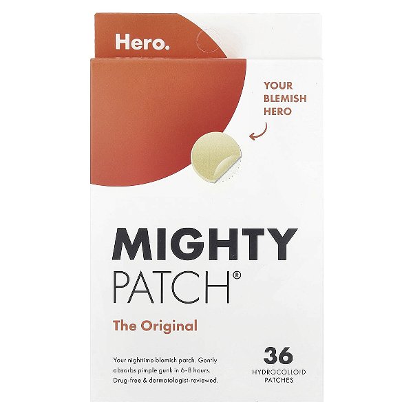 Adesivo Hidrocoloide para Acne Mighty Patch Original 36 Adesivos - Hero Cosmetics