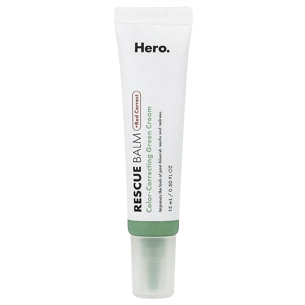 Creme Corretor de Cor Verde Rescue Balm + Red Correct 15 ml - Hero Cosmetics