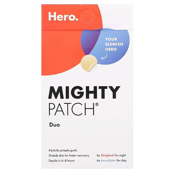 Adesivos Hidrocoloides para Acne Mighty Patch Duo 12 Adesivos - Hero Cosmetics