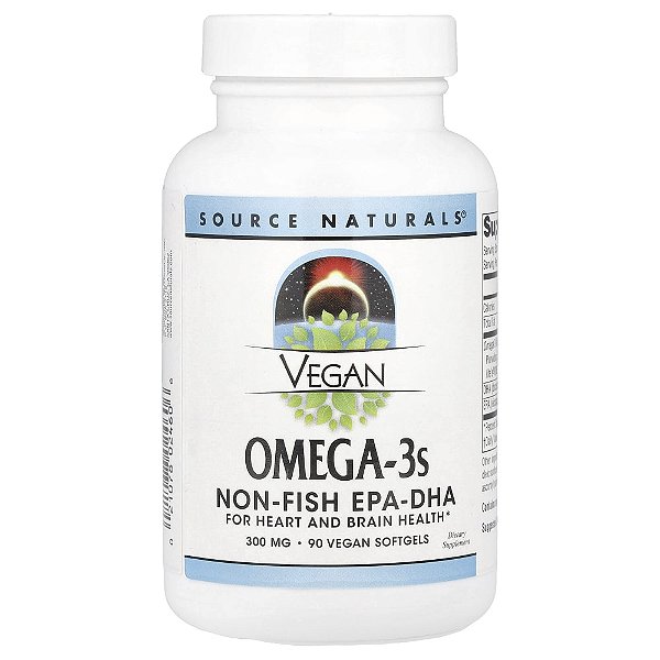Ômega-3 Vegano EPA e DHA 300 mg 90 Softgels Veganas - Source Naturals