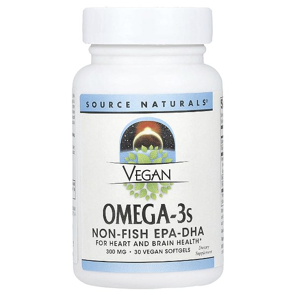 Ômega-3 Vegano EPA e DHA 300 mg 30 Softgels Veganas - Source Naturals