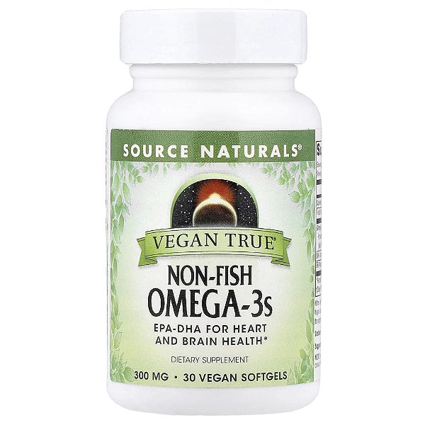 Ômega-3 Vegano Vegan True 300 mg 30 Softgels Veganas - Source Naturals