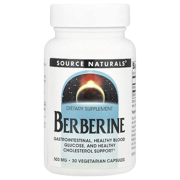 Berberina 500 mg 30 Cápsulas Veganas - Source Naturals